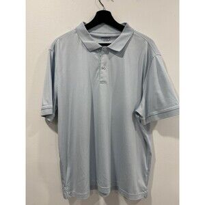 UNTUCKit Damaschino Smart Polo Shirt Mens XL Light Blue Cotton Short Sleeve